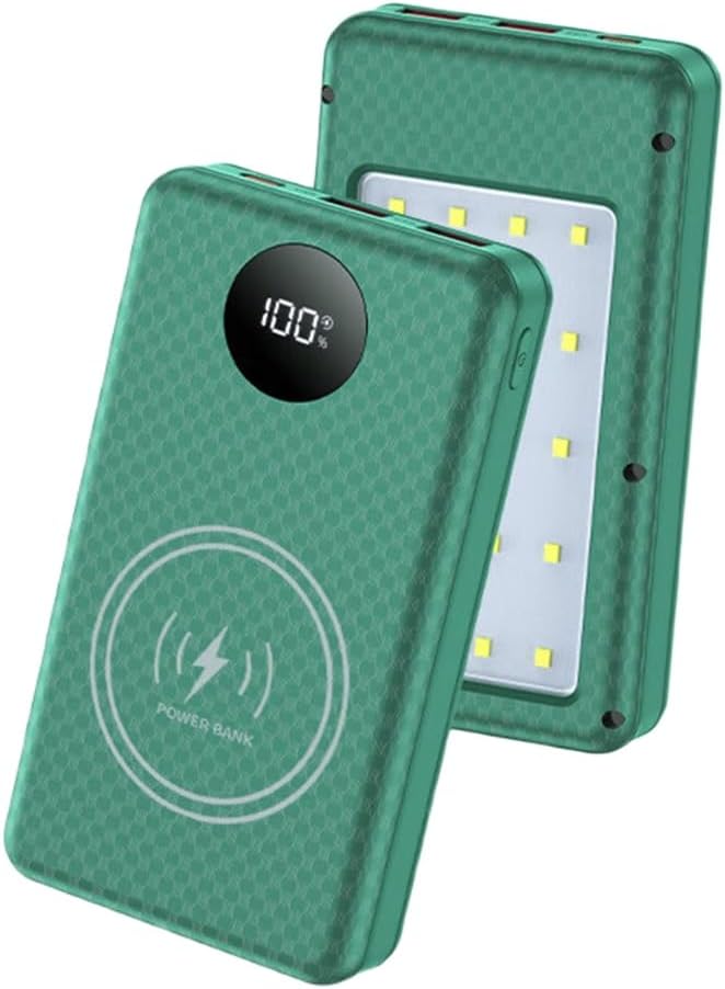 18650 Charging Case USB Power Enclosure Camping Lighting Features PD22.5W/15w Wireless Charging NonBattery