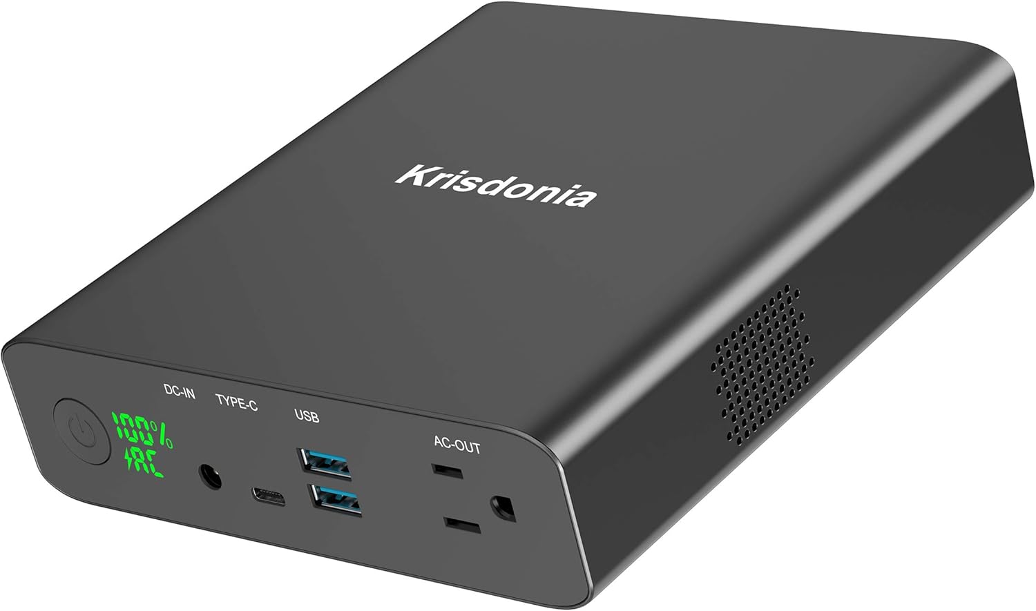 Krisdonia AC Outlet Portable Laptop Charger (TSA Approved) 27000mAh 130W Travel Laptop Power Bank & External Battery Pack for MacBook, Laptop, CPAP, Projector and More