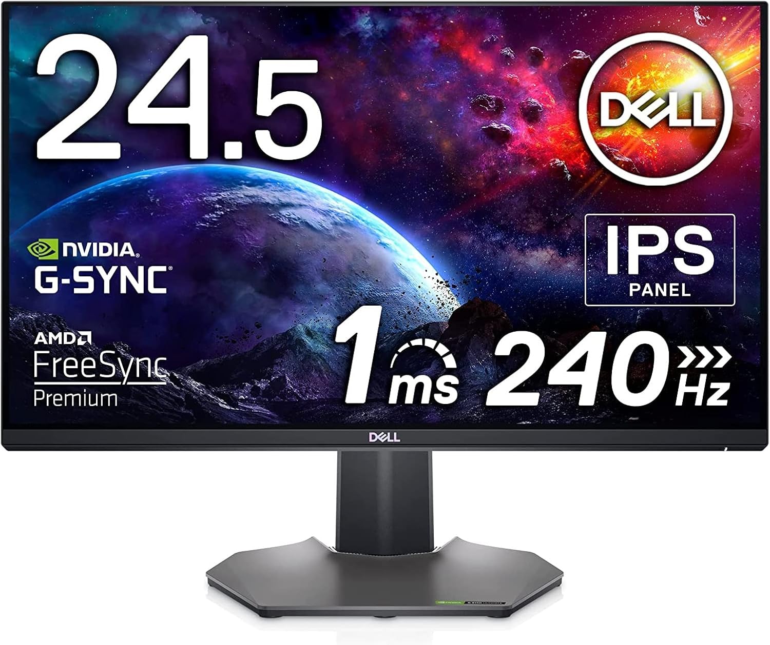 Dell 240Hz Gaming Monitor, 24.5 Inch Full HD Monitor with IPS Technology, Antiglare Screen, Dark Metallic Grey – S2522HG Dell 240Hz Gaming Monitor, 24.5 Inch Full HD Monitor with IPS Technology, Antiglare Screen, Dark Metallic Grey – S2522HG